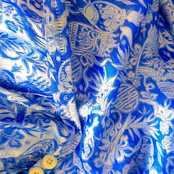 *Oriental Brocade Skirt wrap silky Full sweep OSFM Vtg no tag Flared Satiny - Picture 6 of 6